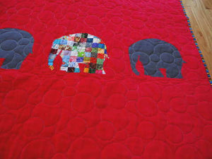 Elmer the Patchwork Elephant Baby Quilt