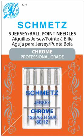 Chrome Jersey Schmetz Needle 5 ct, Size 80/12