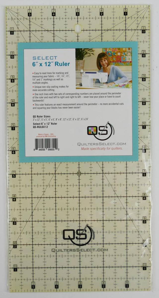 Quilters Select 6 x 12 Non-Slip Ruler