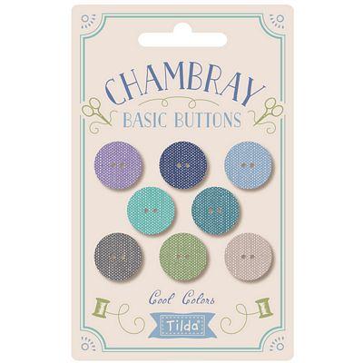 Tilda Chambray Buttons Cool