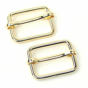 Two Slider Buckles 1" Gold
