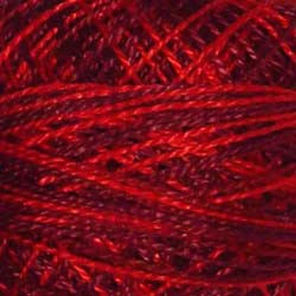 Variegated Pearl Cotton Vibrant Reds M43