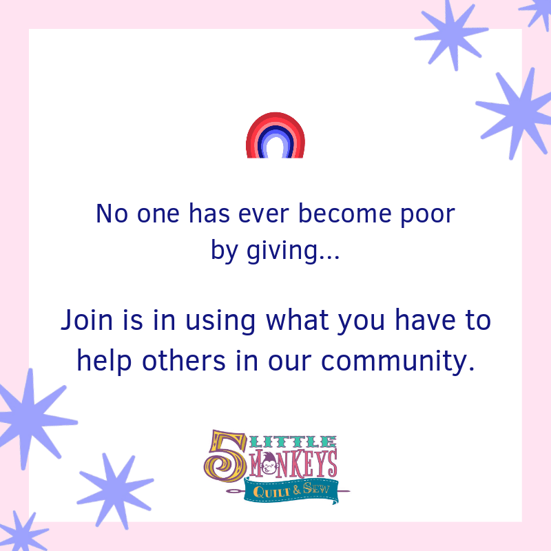 Community Threads Club 5 Little Monkeys Quilting