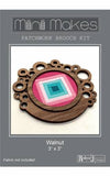 Mini Makes Brooch Circle Walnut