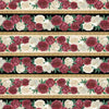 Crimson Blooms Stripe