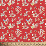 MORNING BLOOM DITSIES RED 1 YD CUT