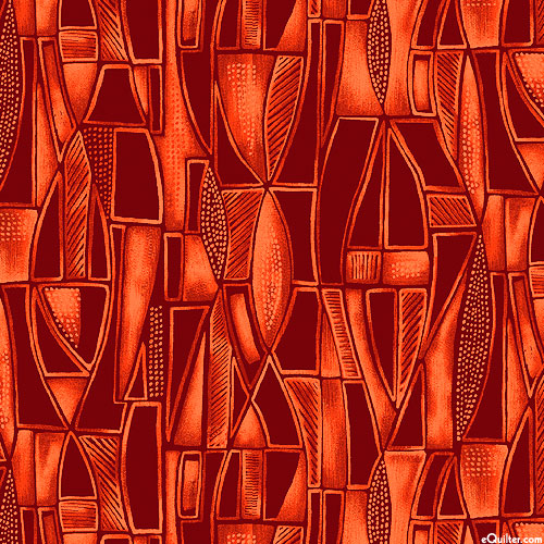 Luminescent Leaves Geo Red