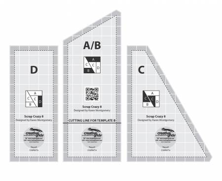 Creative Grids Scrap Crazy Templates Quilt Ruler