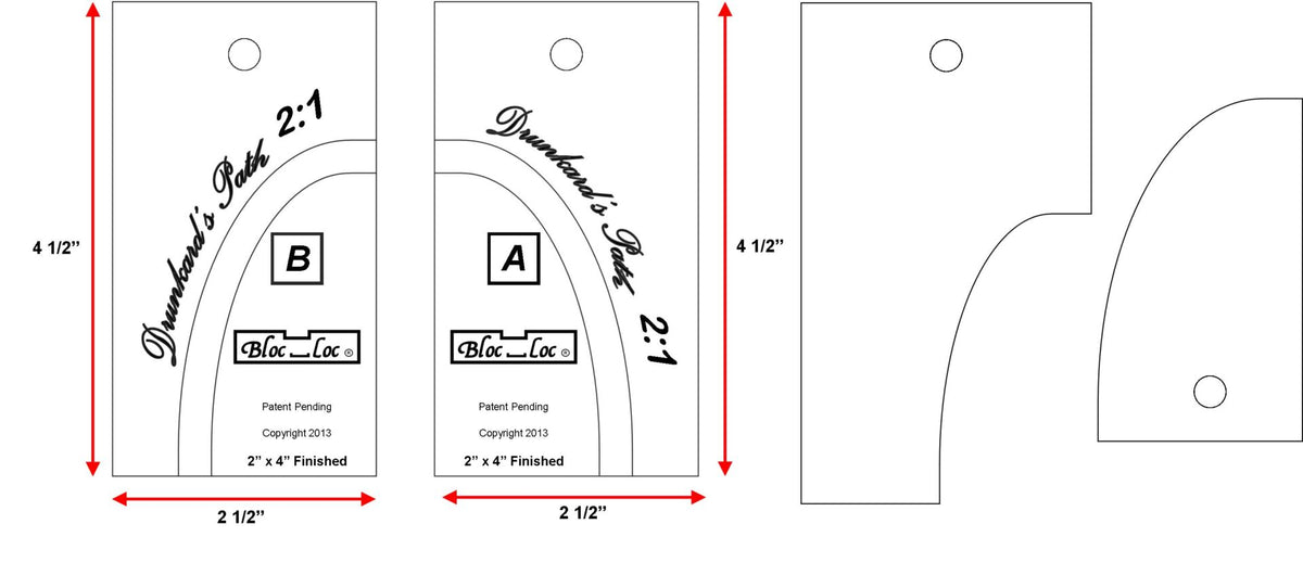 Drunk Path Ruler Drunkard's Path Ruler Set 2:1 2