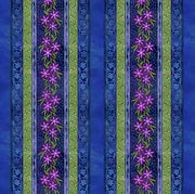 Counterpoint II Floral Stripe Blue