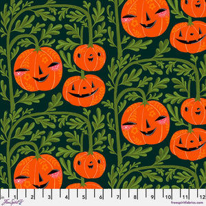 Ghostly Greetings Pumpkin Head Green