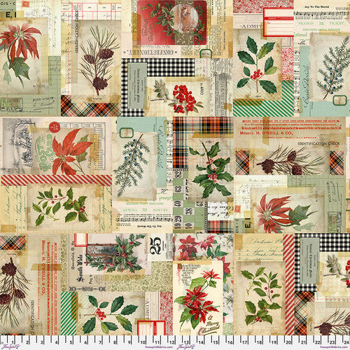 Backing Fabric - Holidays Past Collage - Multi || Holidays Past