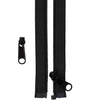 50in Separating Zipper Black