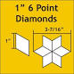 1" 60-Degree Diamonds EPP Papers Large Pack
