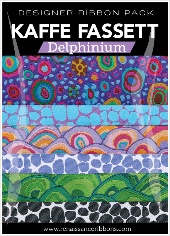 Kaffe Fassett Delphinium Designer Ribbon Pack