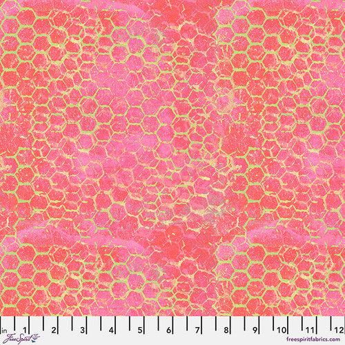 Butterfly Fields Honeycomb Pink