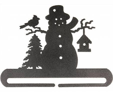 12in Frosty Snowman Split Bottom Hanger Charcoal