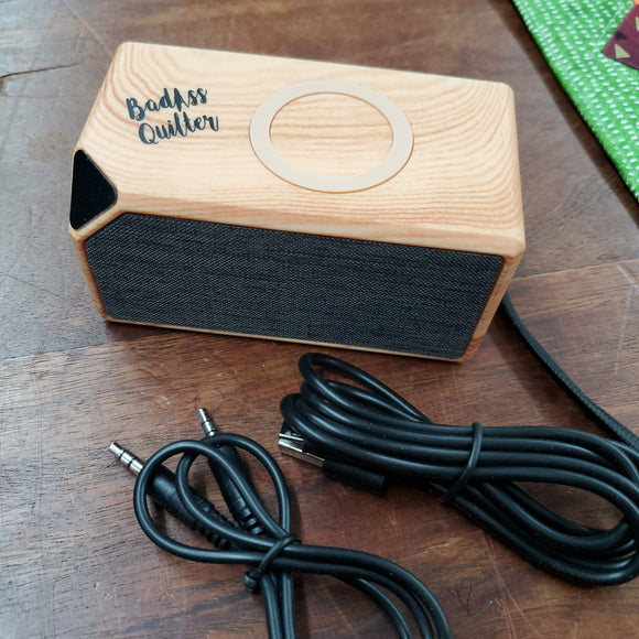 BadAss Quilter Society Speaker and Wireless Charger