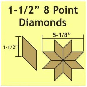 1 1/2" 8 Point Diamond 1/4" Windowed