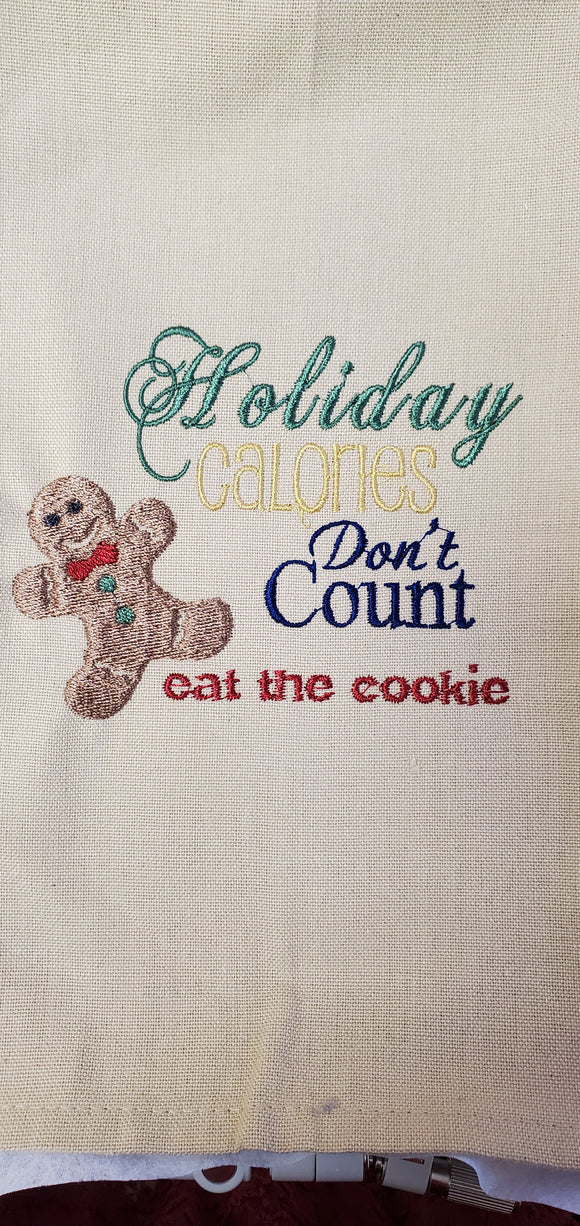 Eat the Cookie Towel Set White