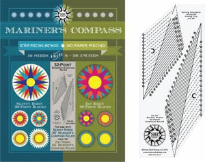 32 Point Mariner's Compass Book and Ruler Set
