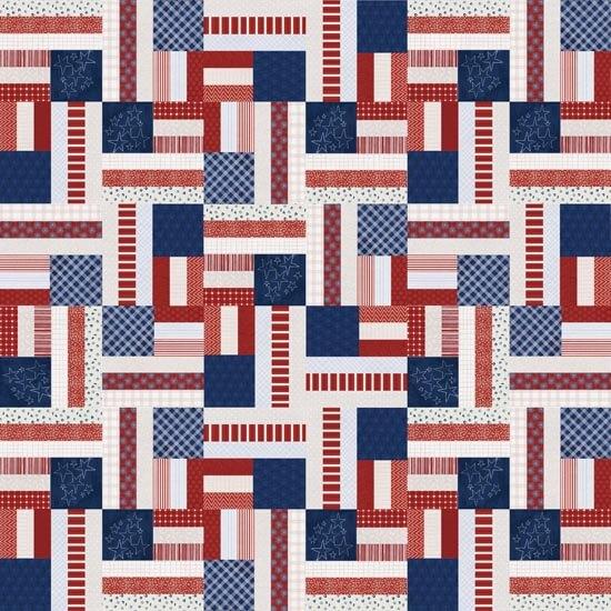 American Patchwork Abstract Flags