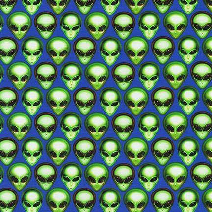Area 51 Alien Heads Blue