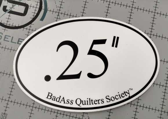 Badass Quilter Vinyl Car Decal .25