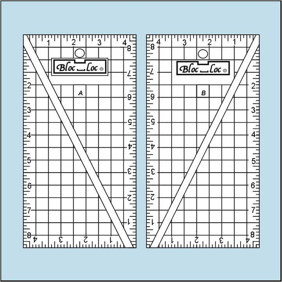 Bloc-Loc Half Rectangle Mini Ruler Set