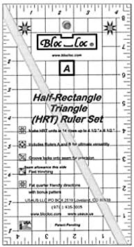Bloc Loc Half-Rectangle Triangle 3:1 Ruler Set Large