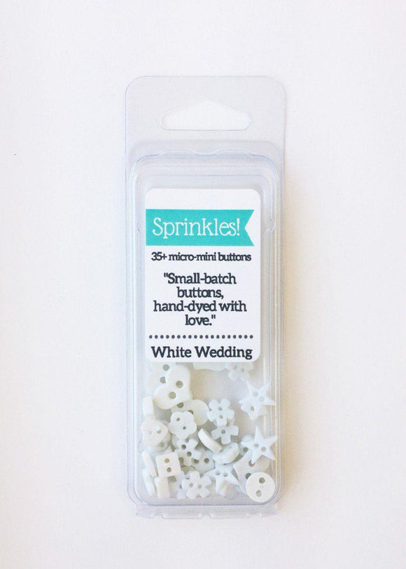 Button Up Sprinkles - White Wedding