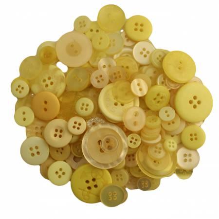 Buttons Jar - Lemon Twist Yellow