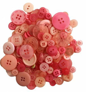 Buttons Jar - Pink Grapefruit