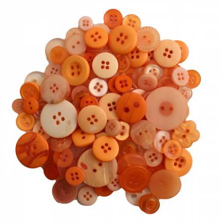 Buttons Jar - Sweet Mango Orange