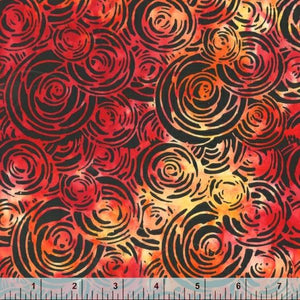 Circular Rose Scarlet Batik