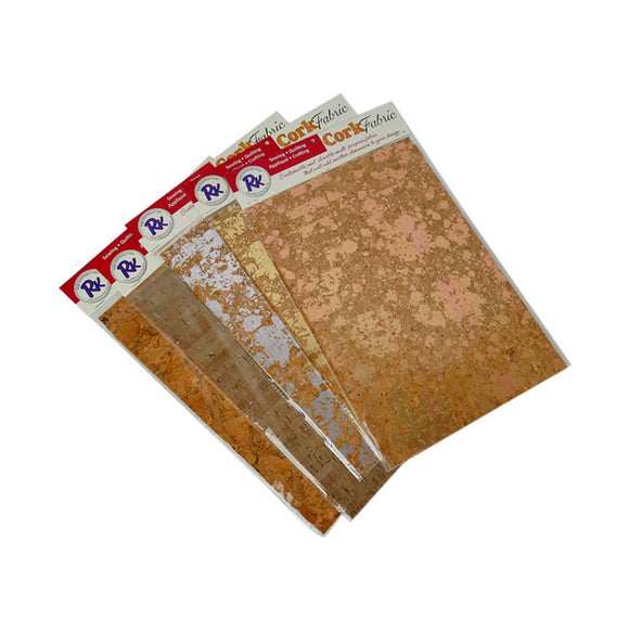 Cork Fabric Assorted Colors 8.5X11 - 5 Sheets