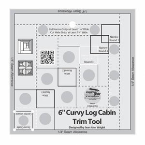 Curvy Log Cabin Ruler 6"