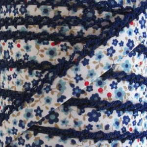 Double Fold Crochet Blue Flowers