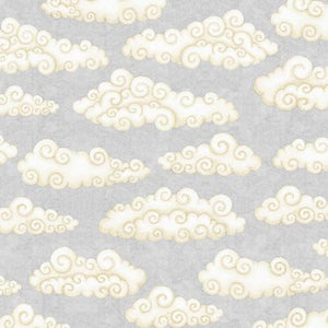 Lullaby Clouds Gray Minky