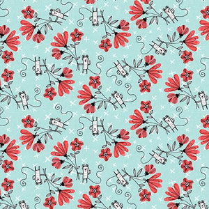 Fun with Flowers Teal