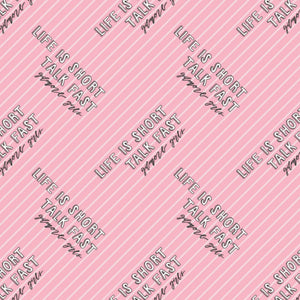 Gilmore Girls Talk Fast Stripe Pink