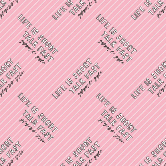Gilmore Girls Talk Fast Stripe Pink