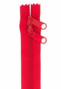 Handbag Zipper 30in Hot Red