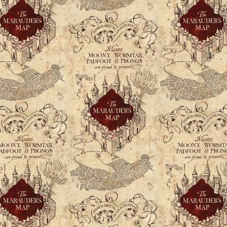 Harry Potter Cream Marauders Map on Knit