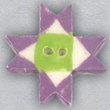 Lilac Ohio Star Clay Button