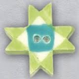 Lime Ohio Star Clay Button