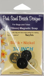 Magnetic Purse Snap - Black Nickle 3/4"