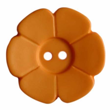 Orange 1-1/8 Inch 2 Hole Flower Button