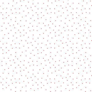 Pindots Red on White