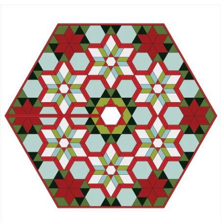 Poinsettia Tree Skirt Paper and Pattern Pack